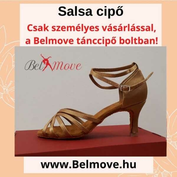 SC10 Belmove Salsa cipő bokapántos beige színben