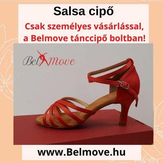 SC11 Belmove Salsa cipő bokapántos piros színű