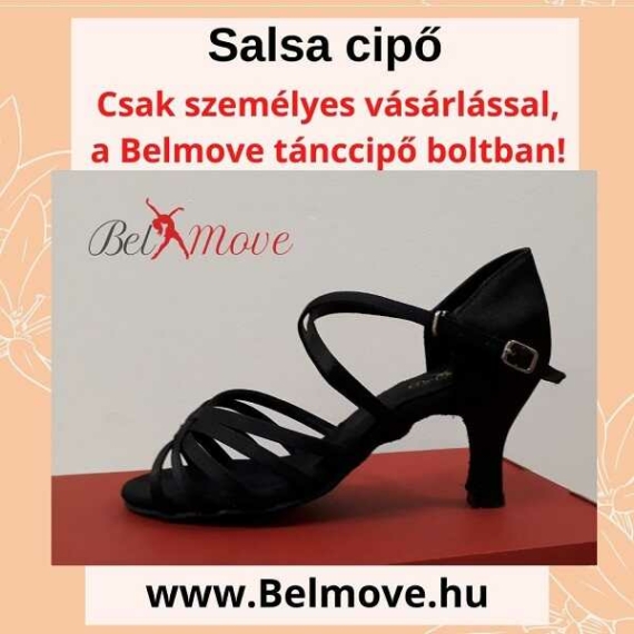 SC12 Belmove Salsa cipő keresztpántos fekete színű
