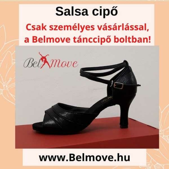 SC4 Belmove Salsa cipő bokapánttal, fekete színű