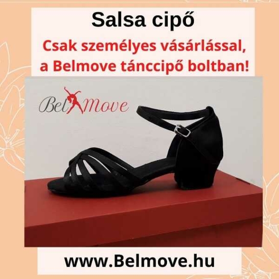 SC5 Belmove Salsa cipő 3 cm-es sarokkal feketében