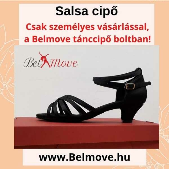 SC7 Belmove Salsa cipő 4 cm-es sarokkal feketében