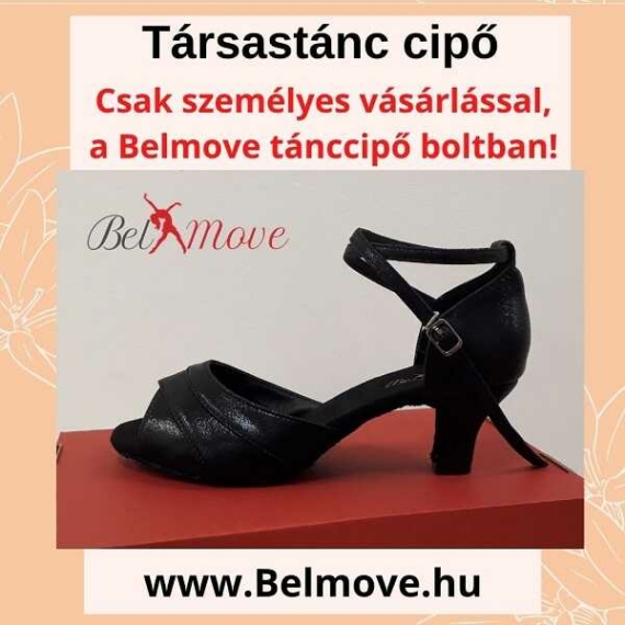 TC14 Belmove Társastánc cipő bokapánt, 5 cm-es sarok
